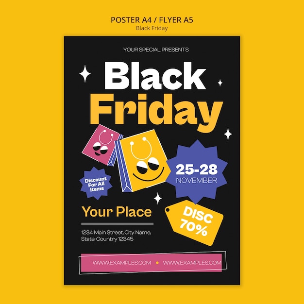 Free PSD black friday template design