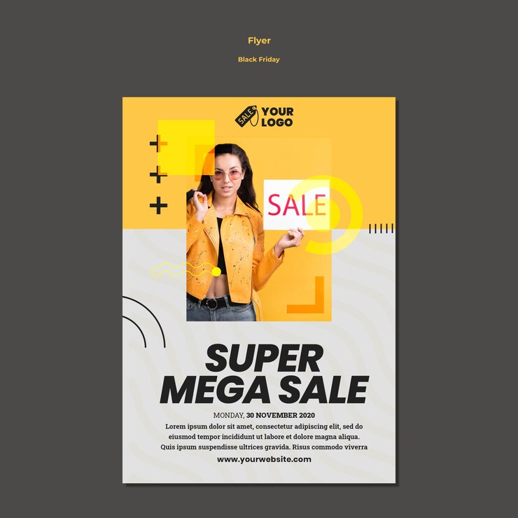 Free PSD black friday template flyer