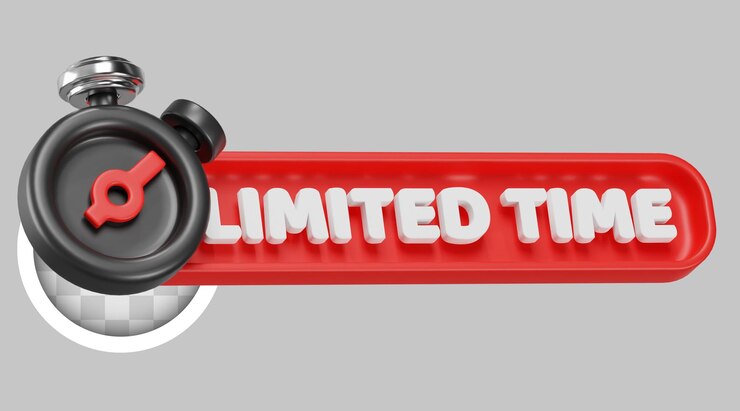 Free PSD black friday timelimited offers 3d illustration