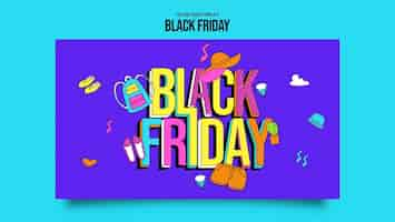 Free PSD black friday youtube cover template