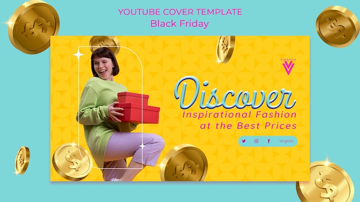 無料PSD ブラックフライデー youtube カバーテンプレート