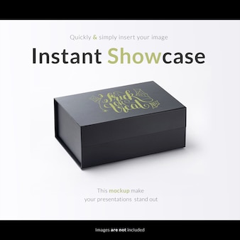 Black gift box mock up Free Psd