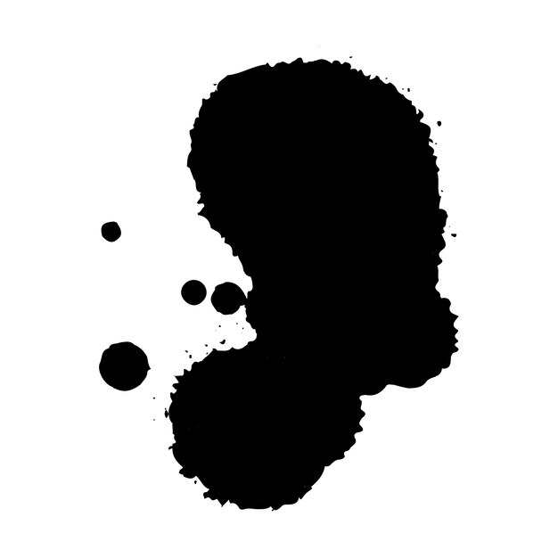 black graffiti paint splash