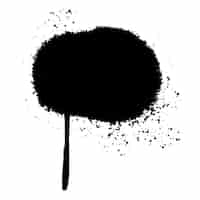 Free PSD black graffiti paint splash