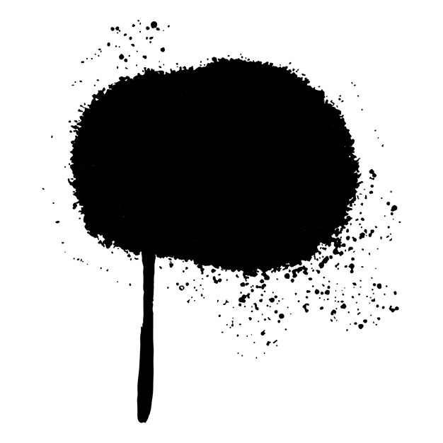 black graffiti paint splash