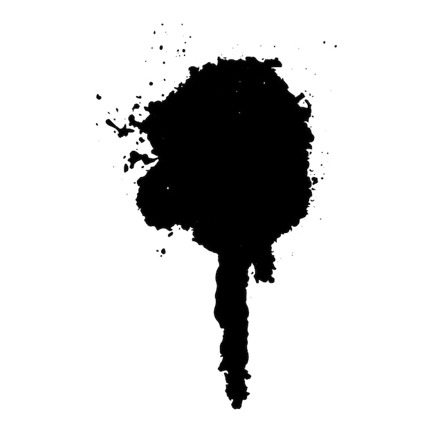 Black graffiti paint splash