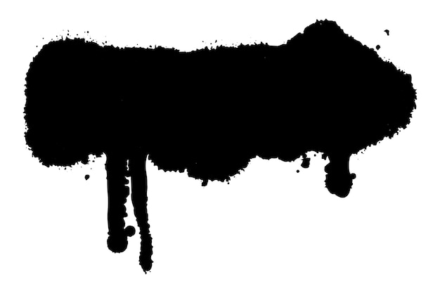Black graffiti paint splash