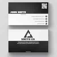 Free PSD black and gray business card