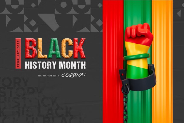Black history month banner design template