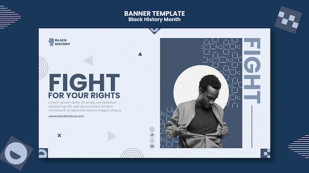 Free PSD black history month banner design