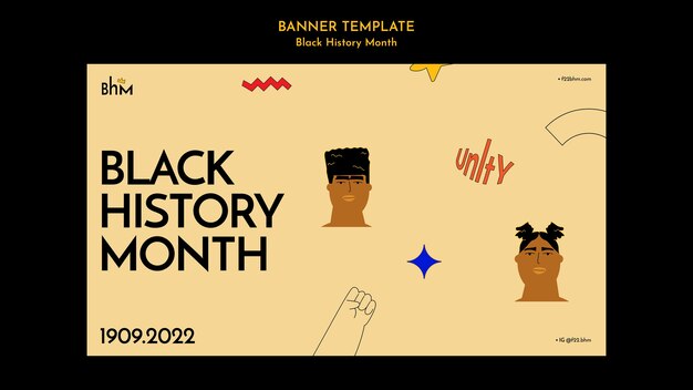 흑인 역사의 달 배너 디자인