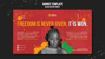 Free PSD black history month banner design