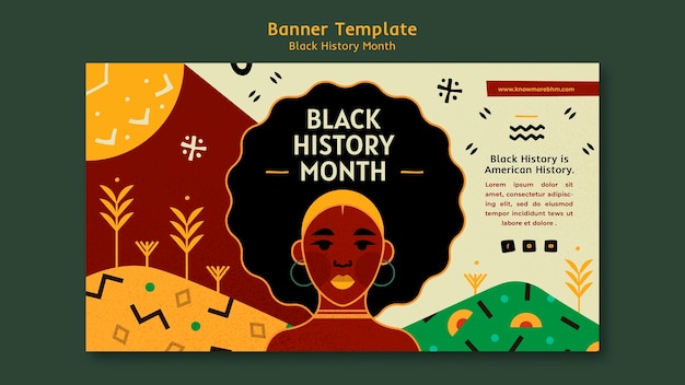 흑인 역사의 달 배너 템플릿