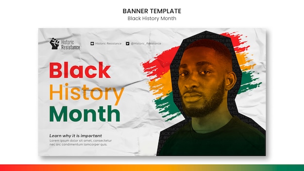 Modello di banner del mese della storia nera