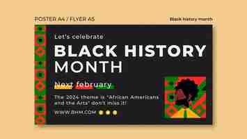 Free PSD black history month celebration facebook template