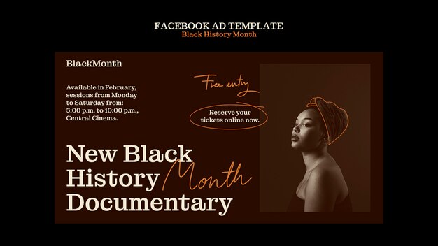 black history month celebration facebook template