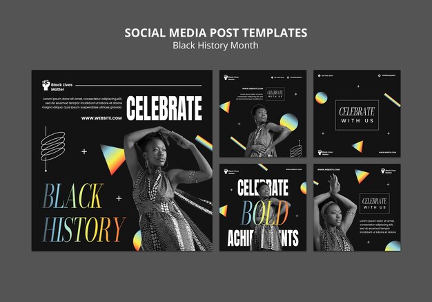 Black history month celebration instagram posts