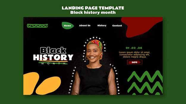 Black history month celebration landing page