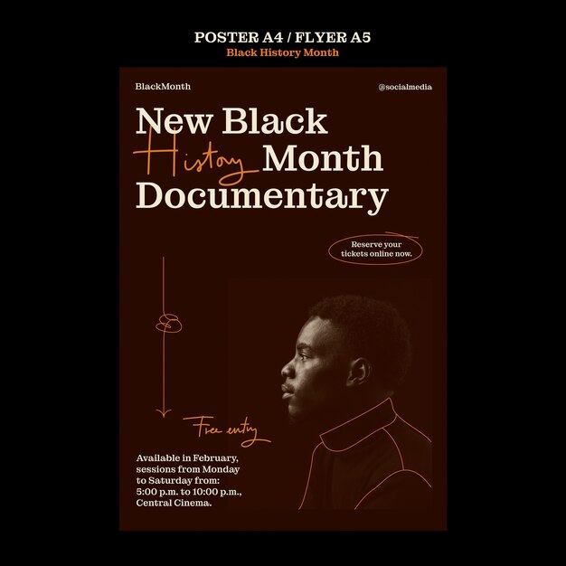 Black history month celebration  poster