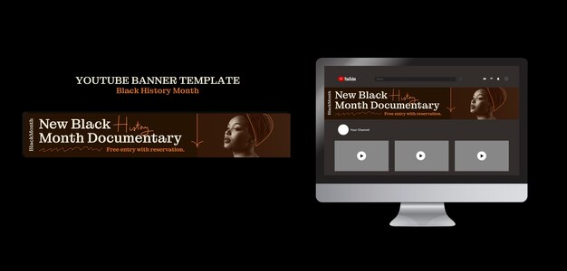black history month celebration  youtube banner