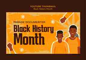 Free PSD black history month celebration youtube thumbnail