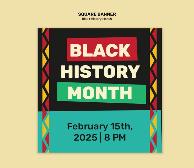 Free PSD black history month celebration