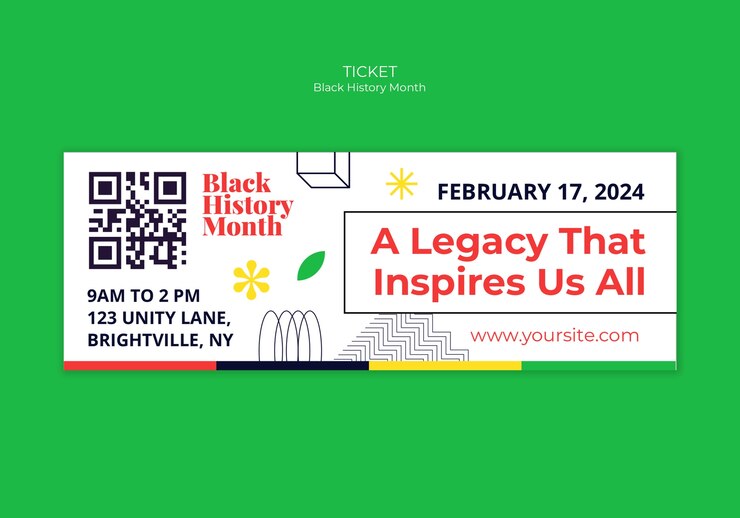 Free PSD black history month celebration