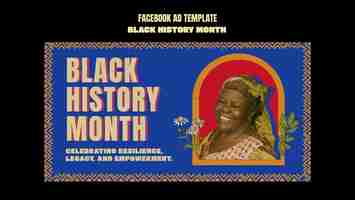 Free PSD black history month facebook template