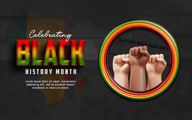 Free PSD black history month social media banner template design