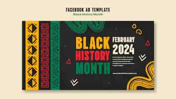 Free PSD black history month template design