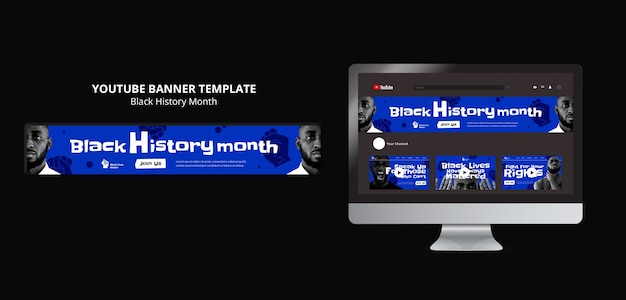 Free PSD black history month template design