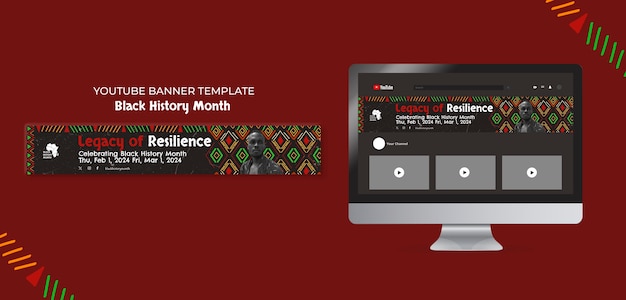 Free PSD black history month template design