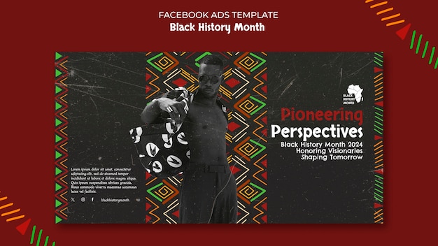 Free PSD black history month template design