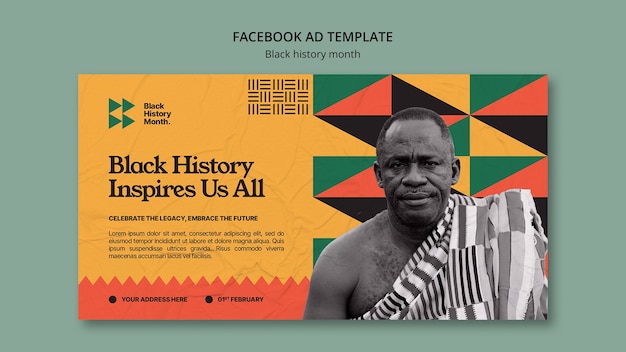 Black history month template design