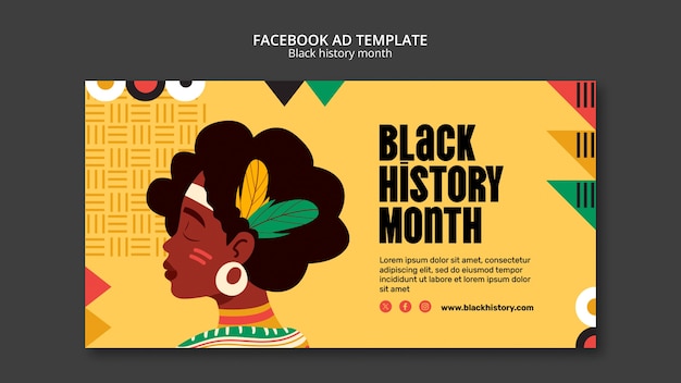 Free PSD black history month template design