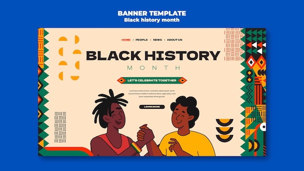 Free PSD black history month template design