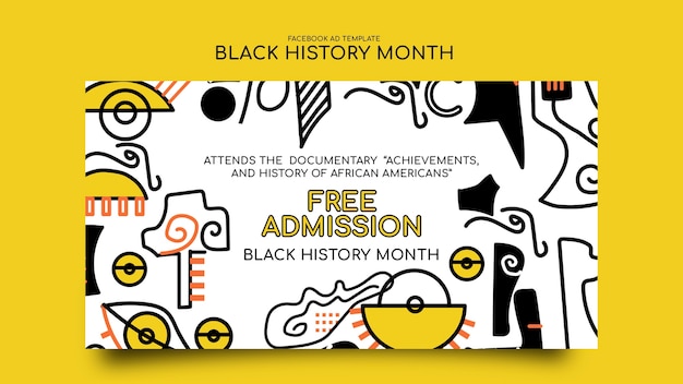 Free PSD black history month template design