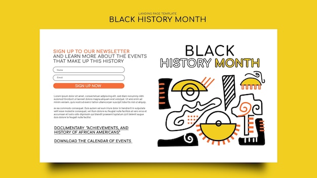 Black history month template design