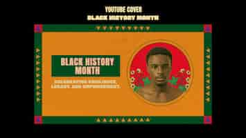 Free PSD black history month youtube cover