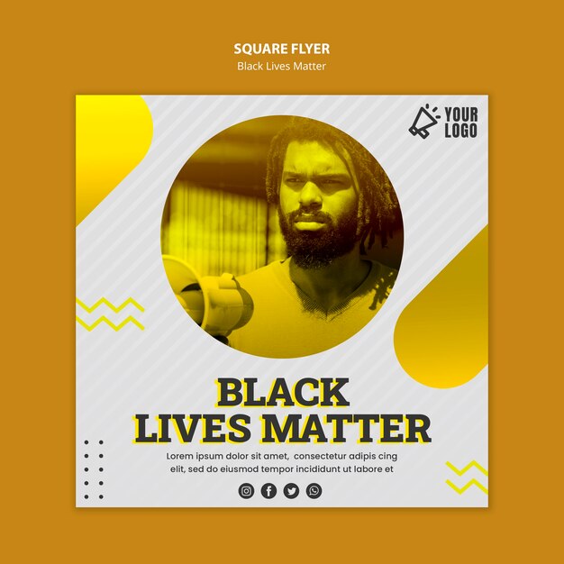 black lives matter flyer template