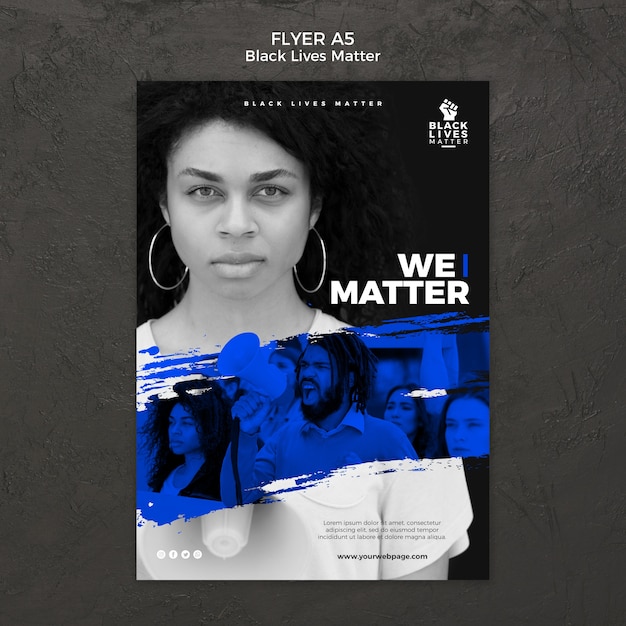 Free PSD black lives matter flyer template