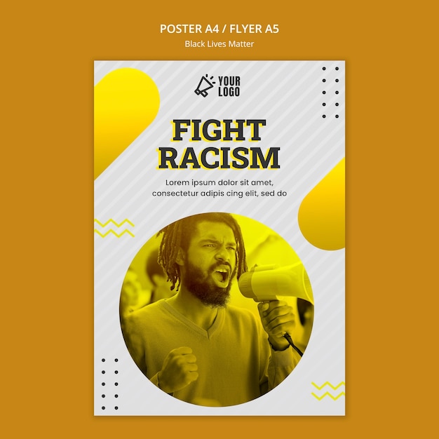 PSD gratuito le vite nere contano il design del poster
