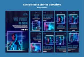 無料PSD ブラックライフはソーシャルメディアストーリーに重要