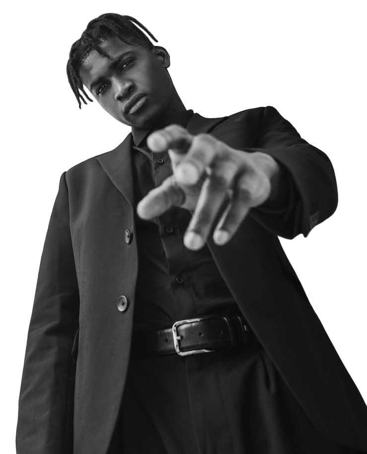 Free PSD black man wearing suit isolated