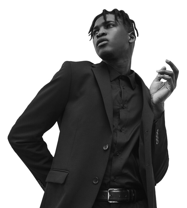Free PSD black man wearing suit isolated