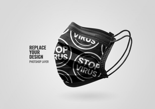 Download Premium Psd Black Mask Mockup