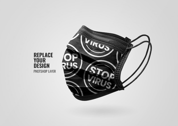 Download Premium Psd Black Mask Mockup