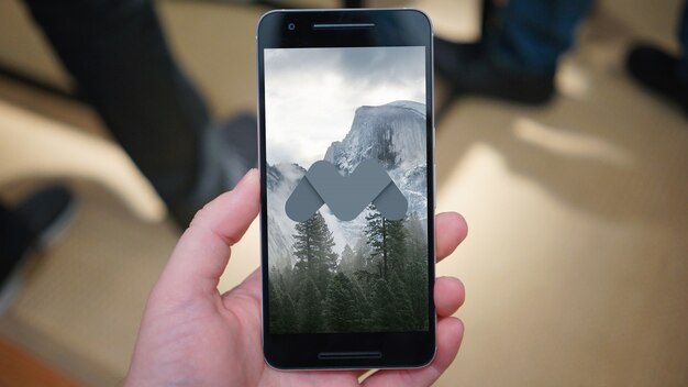 Black mobile phone mock up