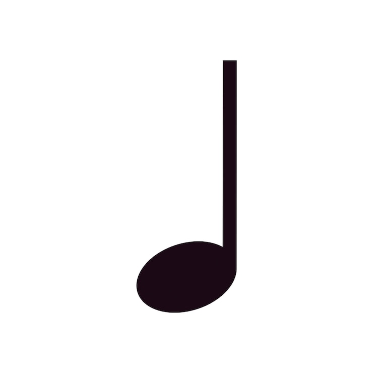 Free PSD black music note