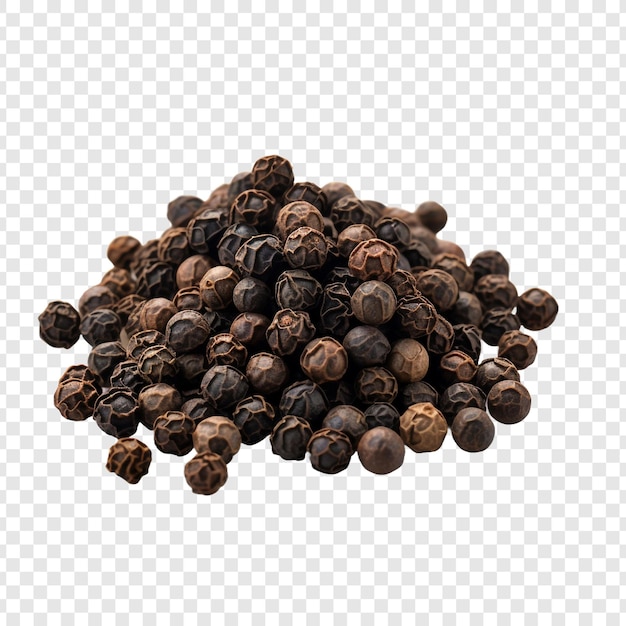 Black pepper isolated on transparent background